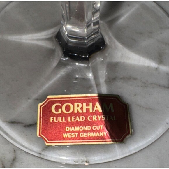 Gorham Crystal King Edward Champagne/Tall Sherbet Discontinued Gorkie Pattern - Picture 8 of 8